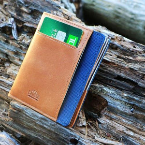 Wallet - FLIP WOLYT™ - Tan/Cobalt