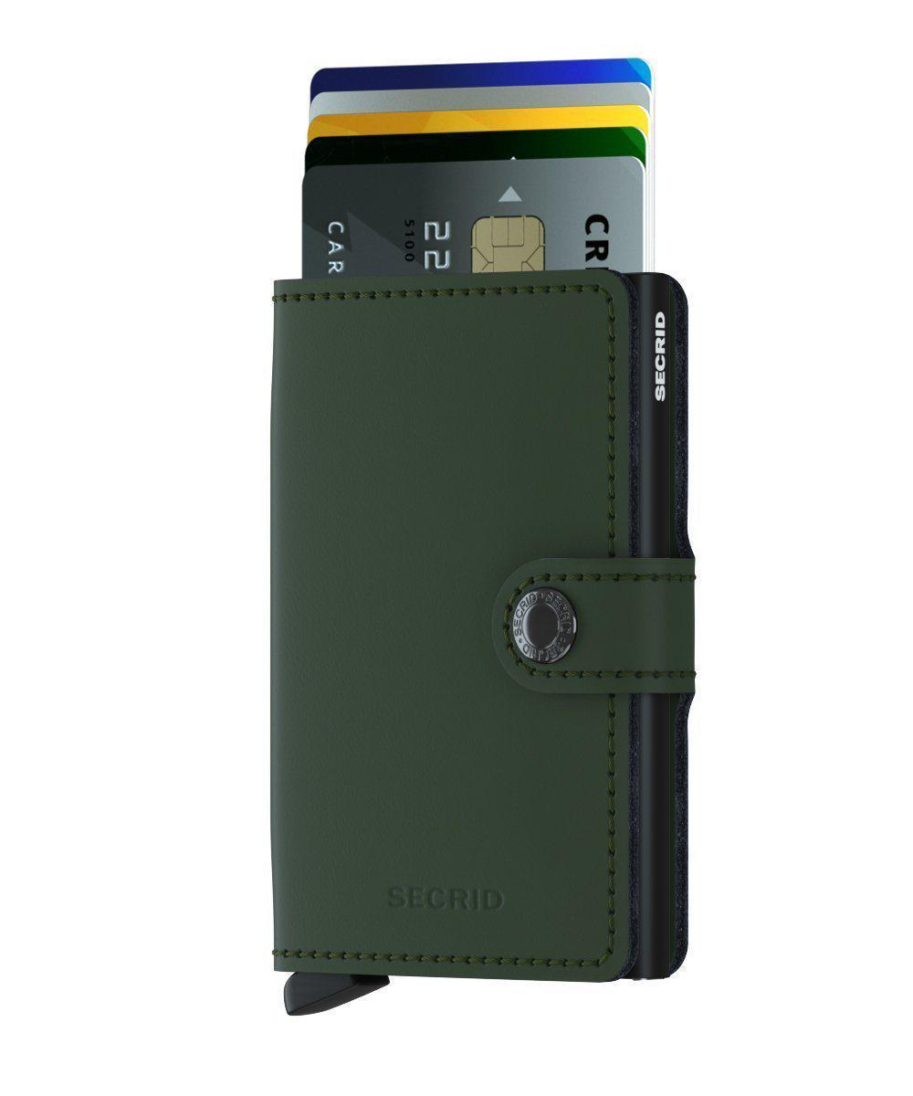 Wallet - SECRID Miniwallet Matte Green - Black