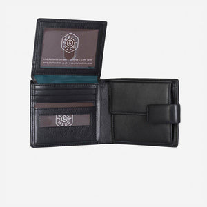 Large Bifold Wallet Press Stud Coin Pocket ID Window Slim Wallet Junkie
