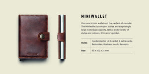 Wallet - SECRID Miniwallet Crisple Blue - Black