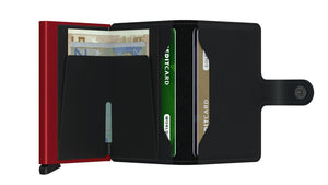 Wallet - SECRID Miniwallet Matte Black & Red