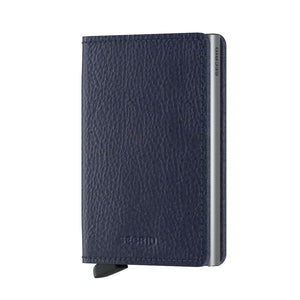 Wallet - SECRID Slimwallet Vegetable Tanned Navy - Silver