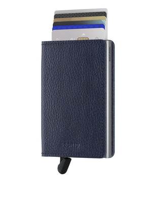 Wallet - SECRID Slimwallet Vegetable Tanned Navy - Silver