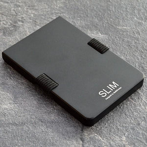 Slim - Aluminium Black-Wallet-Solid Design-Slim Wallet Junkie